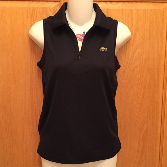 NEW Lacoste Blk Navy Polo Devanlay Tank Top 36 S 4 - Picture 2 of 16